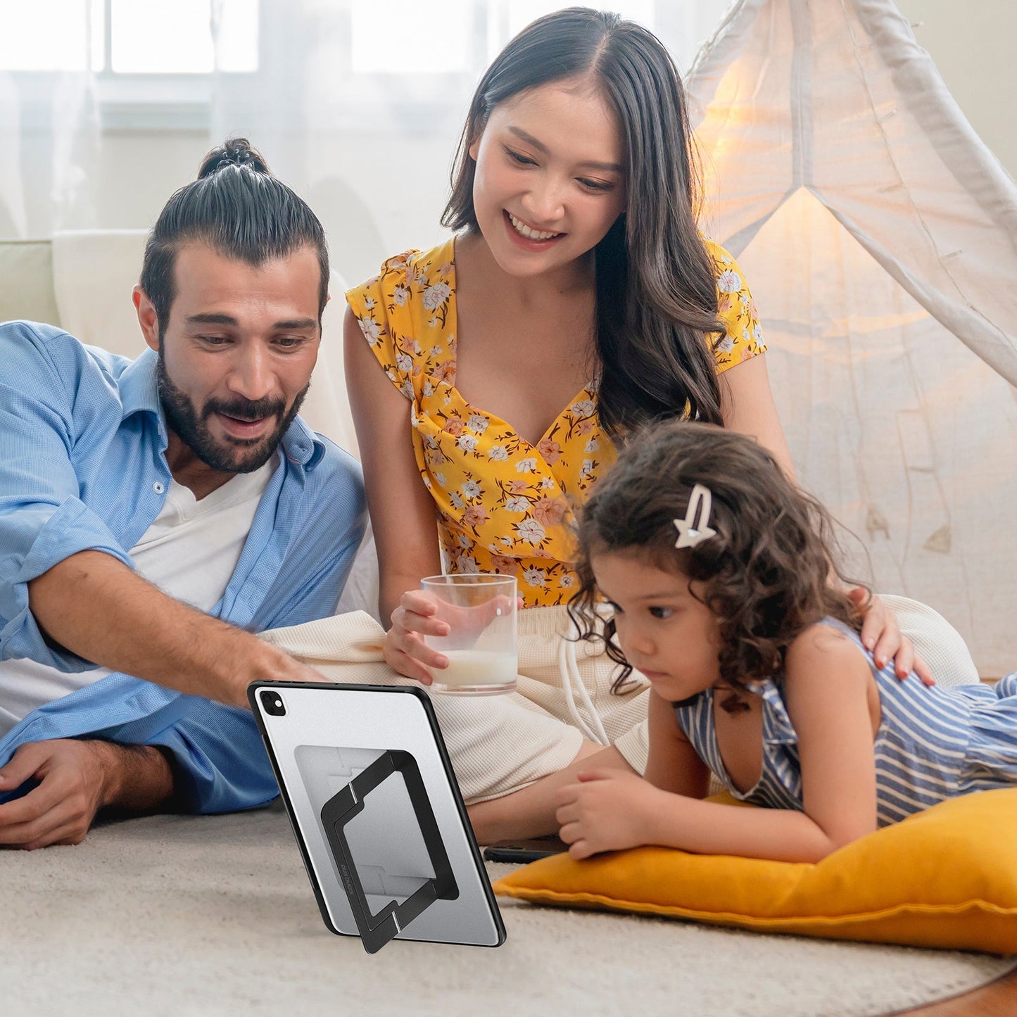 iPad Pro 11-inch 2024/2025 Case Multi-Angle Stand with Pencil Holder