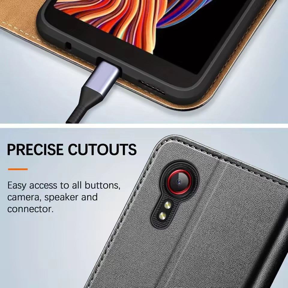 Wallet Case for Samsung Galaxy Xcover Pro (Black)