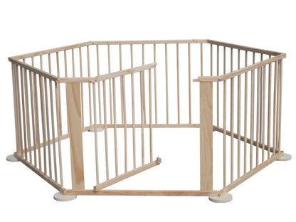 8PC WOODEN BABY PLAYPEN