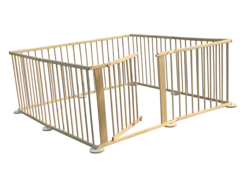 8PC WOODEN BABY PLAYPEN