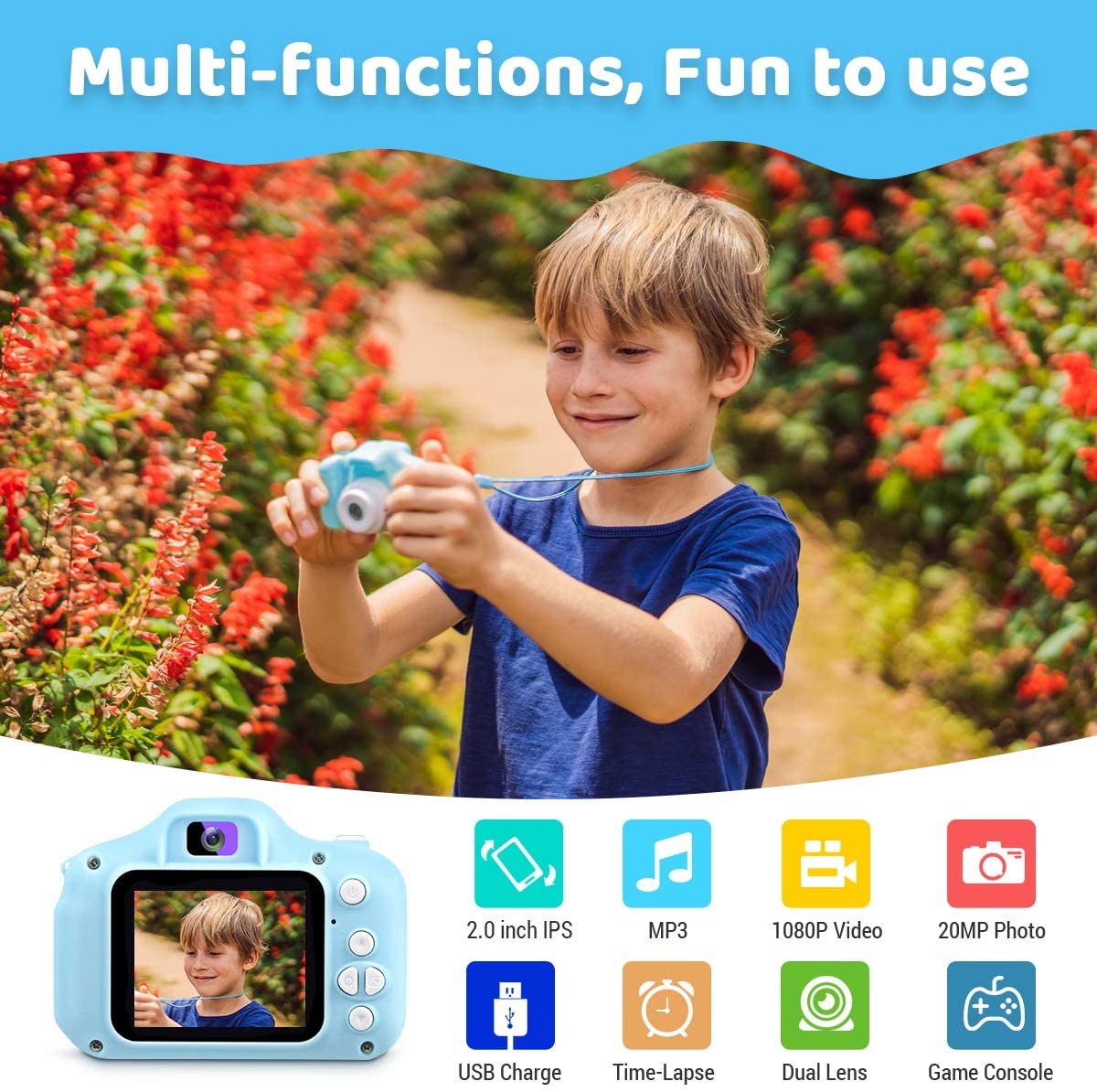 kids camera with video recording