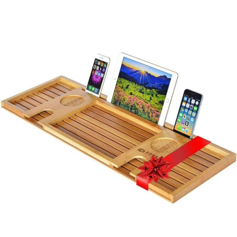 Bamboo Bathtub Tray - Bamboo Bath Caddy - The Shopsite