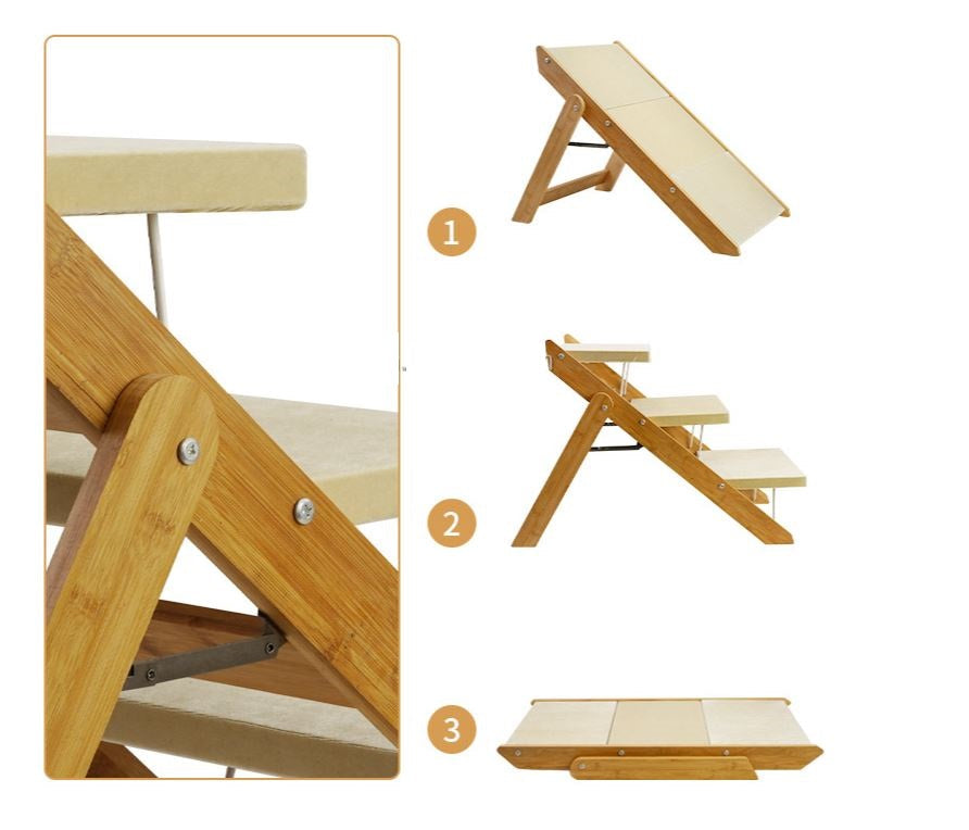 Pet Steps Ramp Dog Stairs Cat 3 Steps Portable