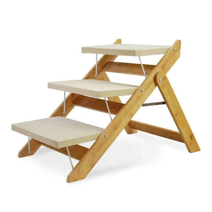 Foldable dog stairs for pets