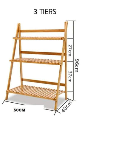 Lightweight bamboo plant rack
