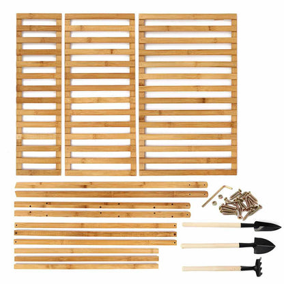 Lightweight bamboo plant rack