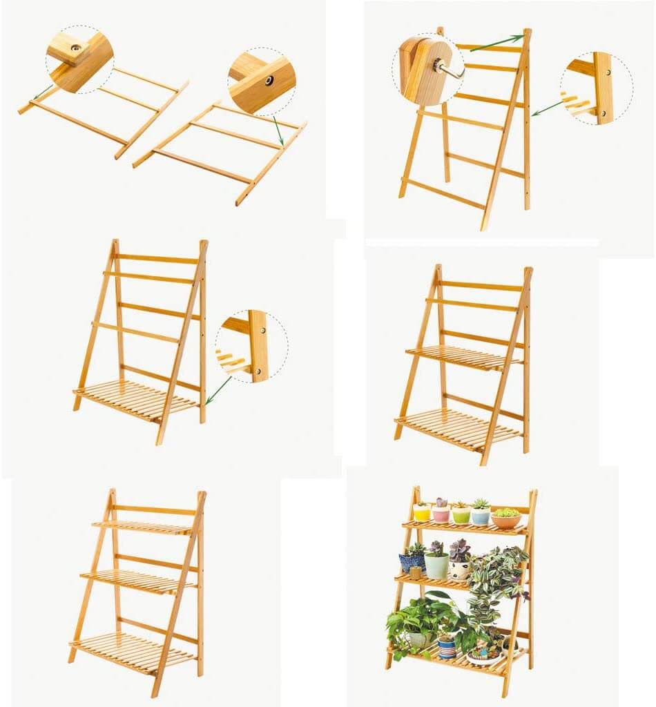 Indoor plant display rack