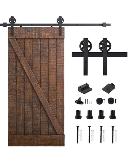 black steel barn door hardware