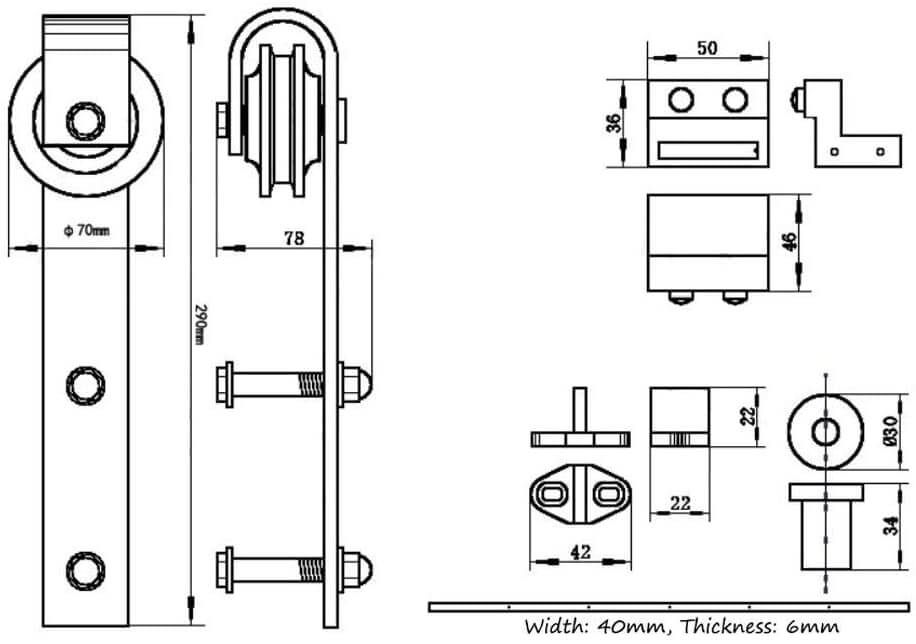 t floor guide barn door