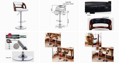 Barstools Retro Chair Footrest With Pu Seat
