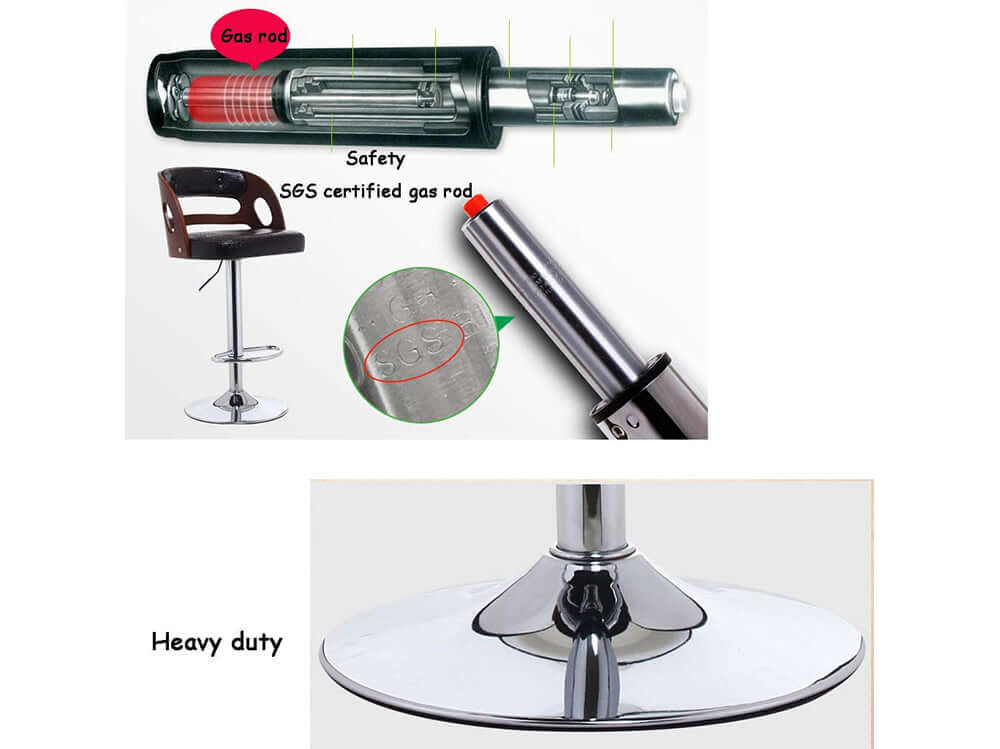 Bar Stools Bar Stools Retro Chair Footrest With Pu Seat - The Shopsite