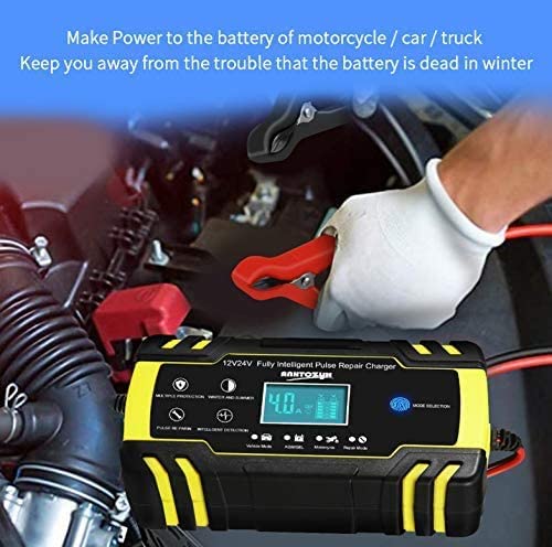 Car Battery Charger 12V/24V - The Shopsite