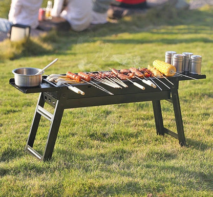 Folding Barbecue BBQ Charcoal Grill Black For Camping, Picnic, Outdoor, Travel