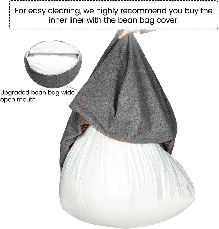 Bean bag liner folded
