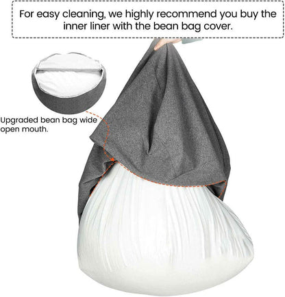 Bean bag liner folded