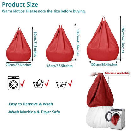 Bean bag cover with zipper