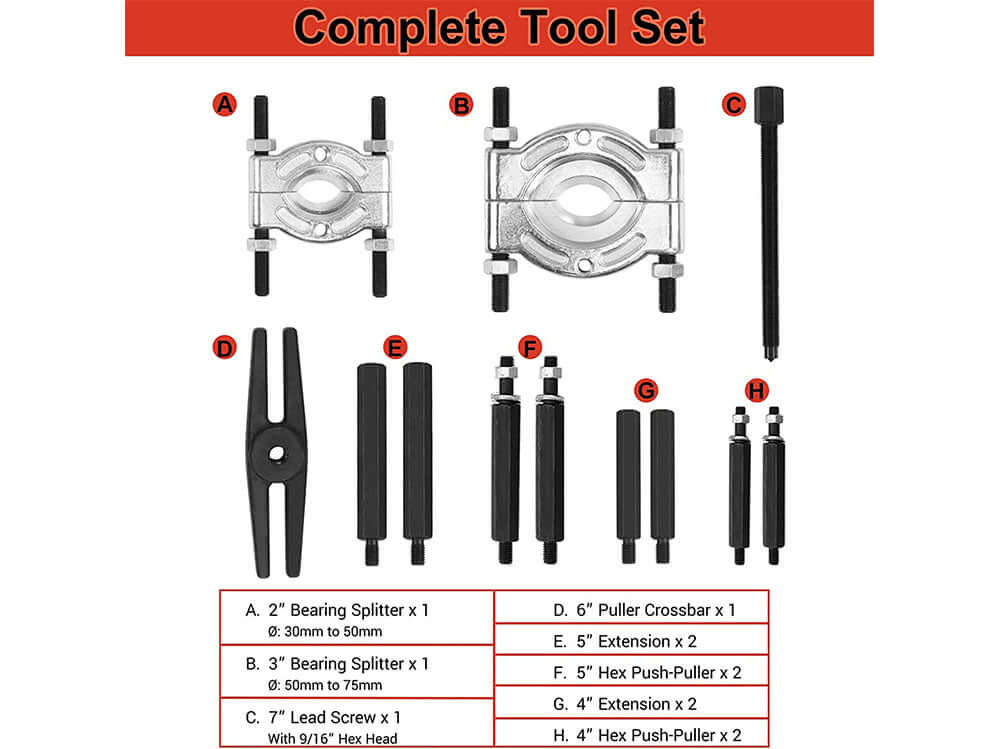 Durable bearing removal tools