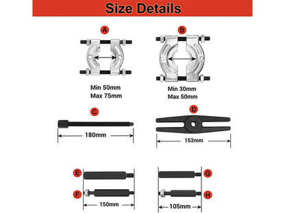 Bearing splitter and forcing screw