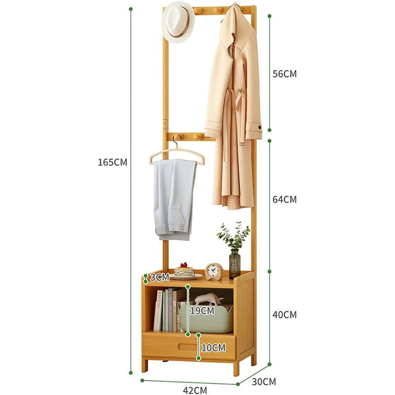 clothes rack with shelves