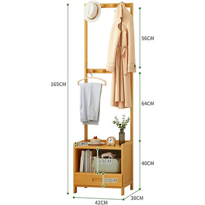 clothes rack with shelves
