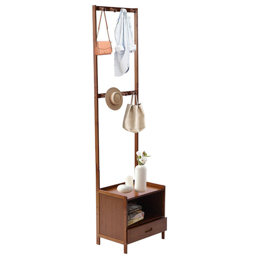 bamboo coat rack with hooks