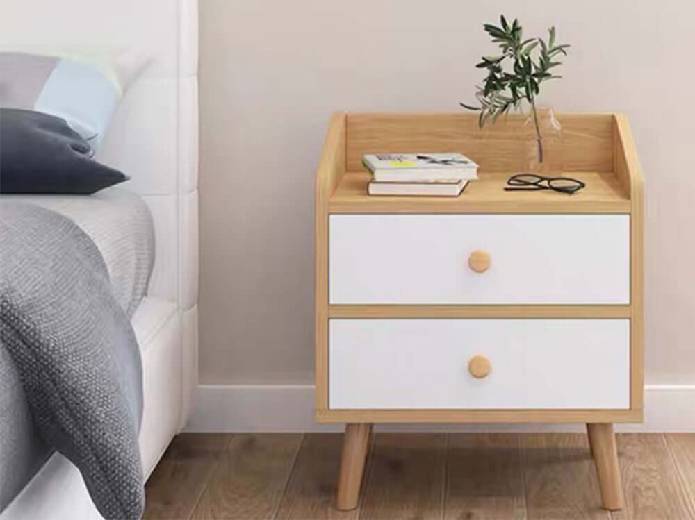Bedside Table 2 Drawer - The Shopsite