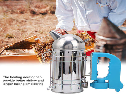 Beehive smoker with heat cover