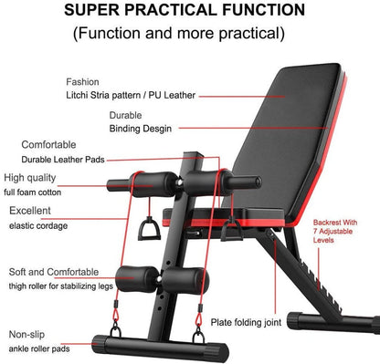 PU leather padded bench