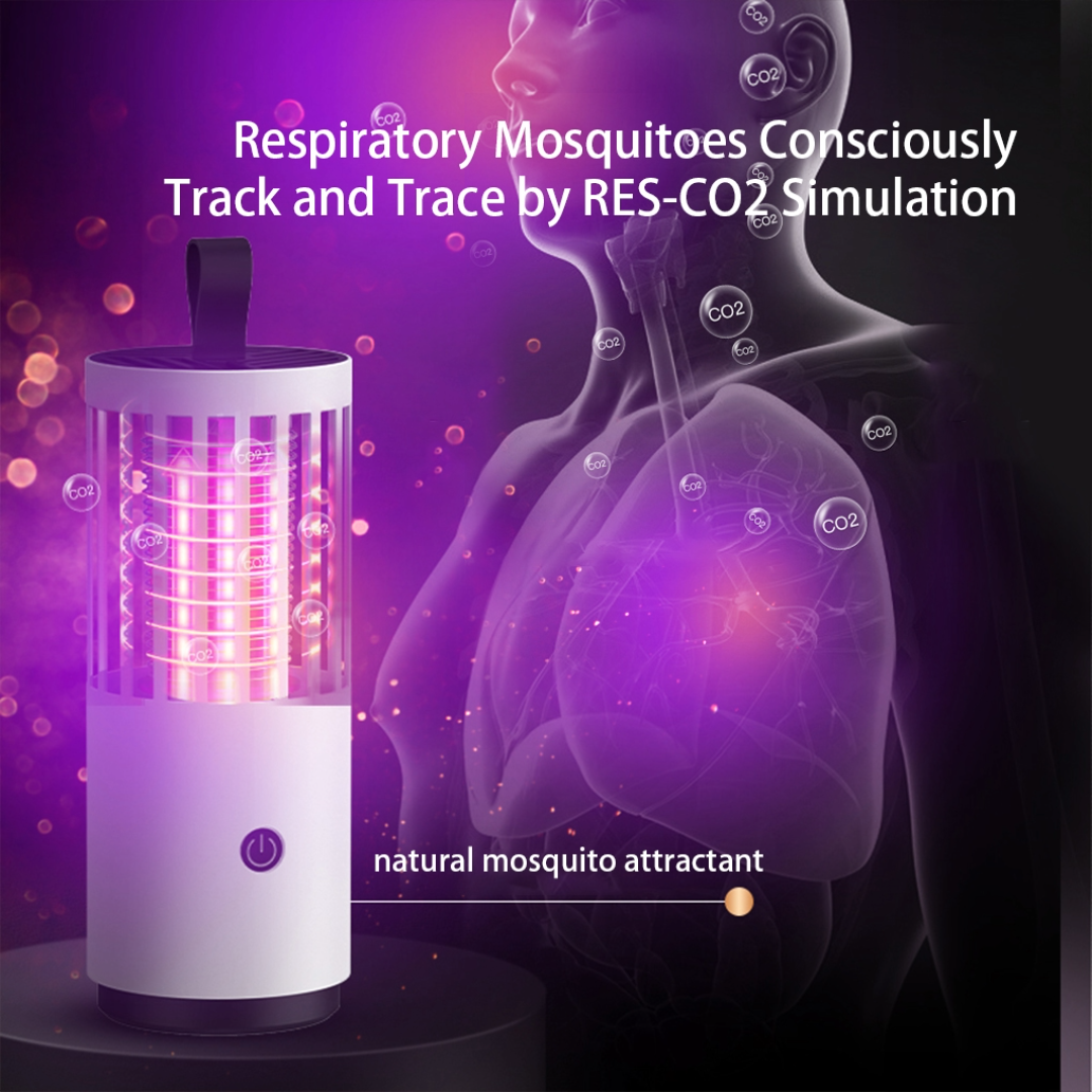 Portable Electric Mosquito Lamp USB Mosquito Zapper Killer (White)