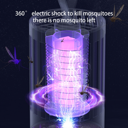 Portable Electric Mosquito Lamp USB Mosquito Zapper Killer (White)