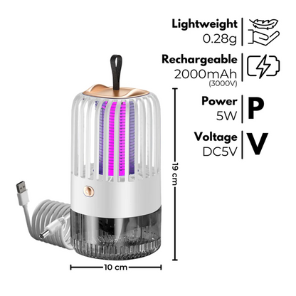 Mosquito Zapper Bug Zapper Mosquito Repellent (White)