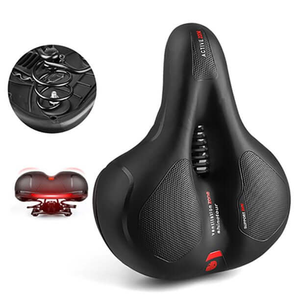 red mountain bike saddle