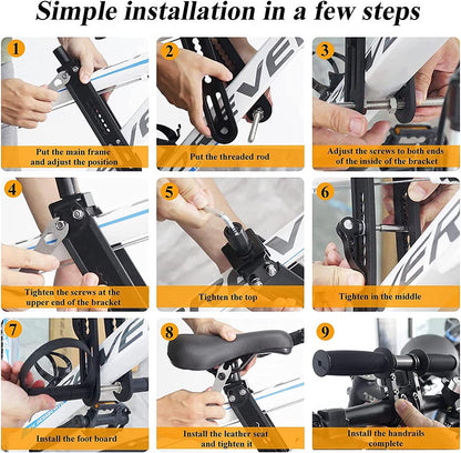 Kids Bike Seat and Handlebar Pack (2-5 years) Mounted Bicycle Saddle Seat child’s  Seat child Bike Seat