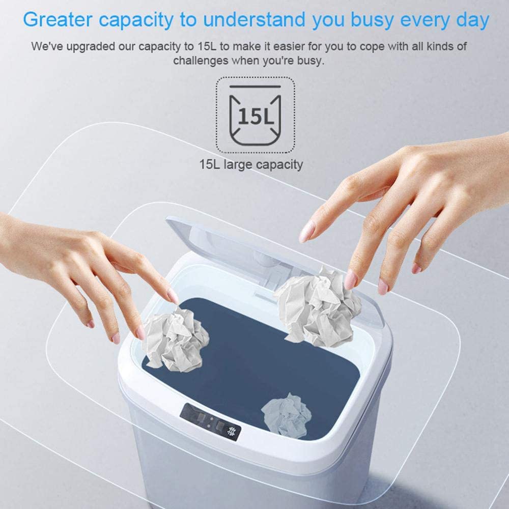 Rubbish Bin 15L Automatic Smart Auto Sensor Dustbin Trash Can - The Shopsite