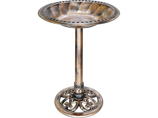 Outdoor Traditional Resin Garden Bird Bath-Copper - The Shopsite