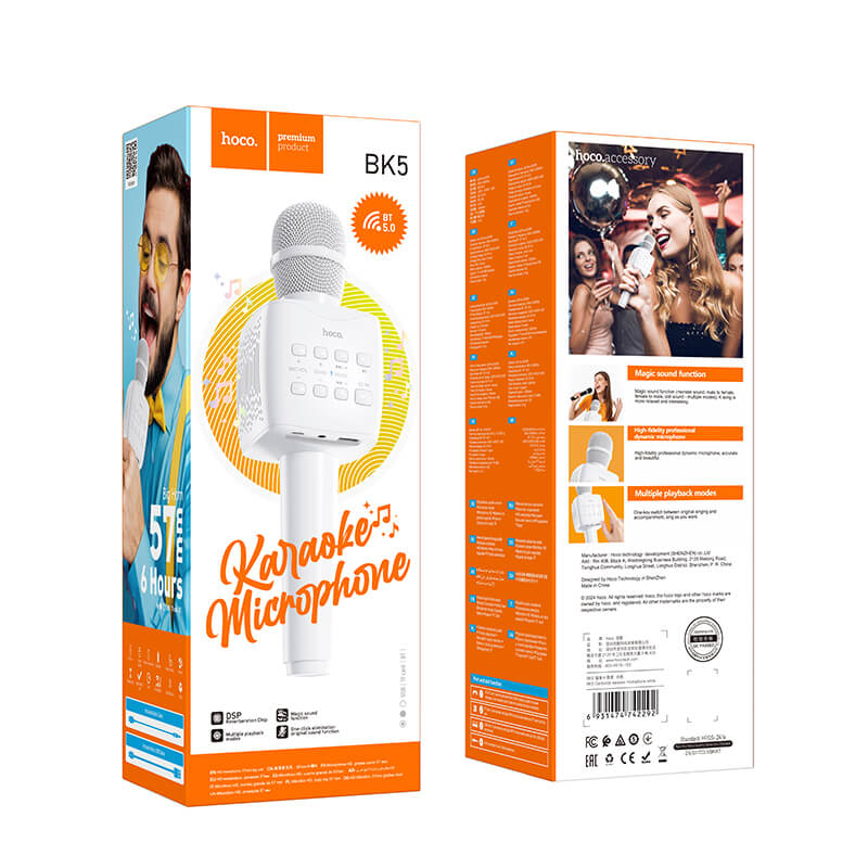 Hoco All-in-One Portable Handheld Karaoke Microphone Speaker BK5