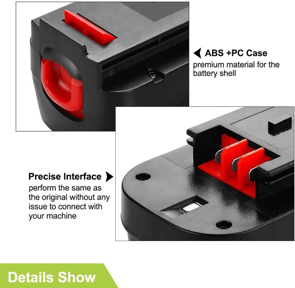 Replacement Battery for Black and Decker 18V - The Shopsite