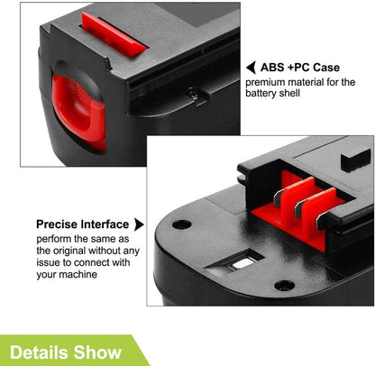 Replacement Battery for Black and Decker 18V - The Shopsite