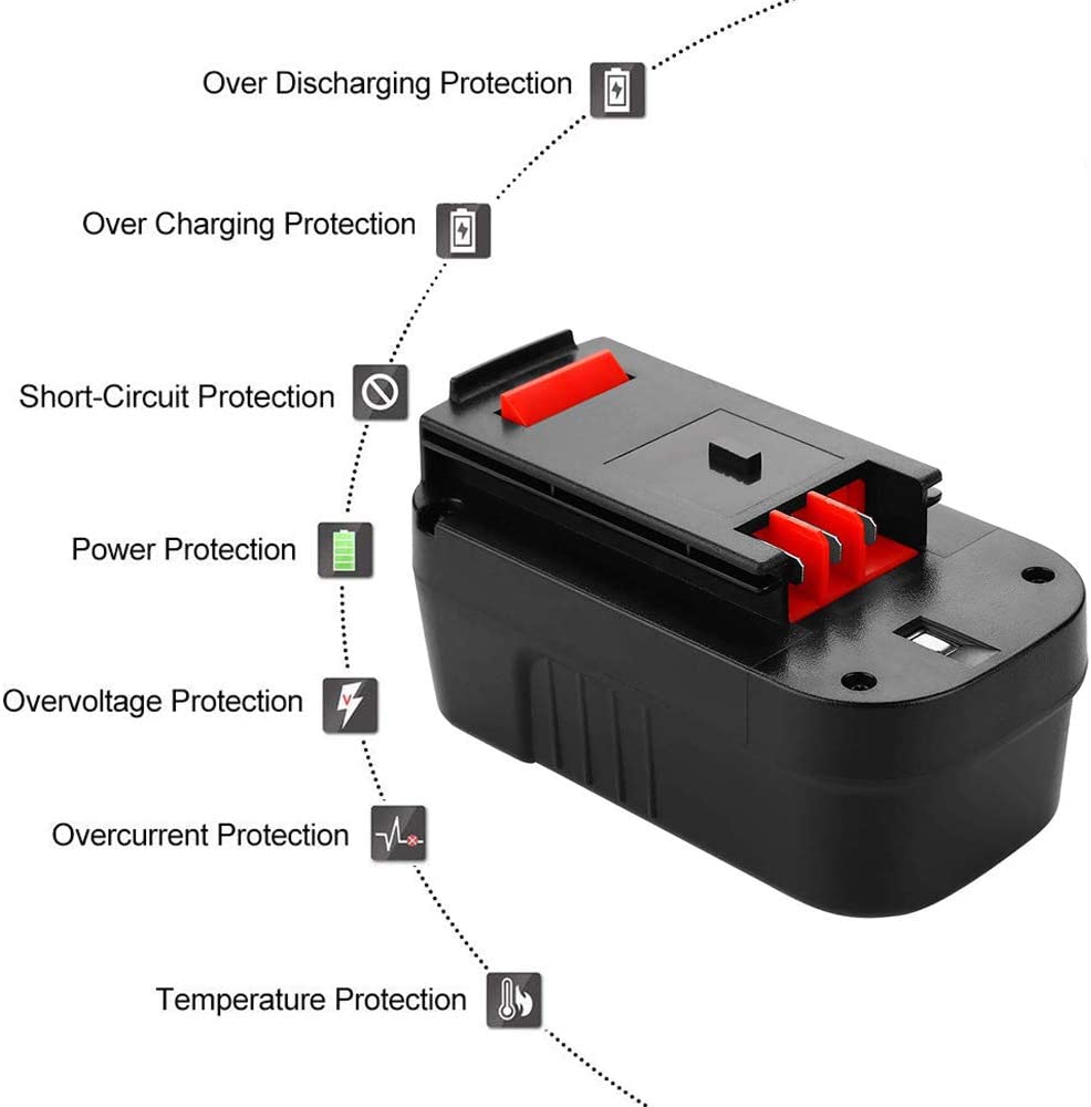 Replacement Battery for Black and Decker 18V - The Shopsite