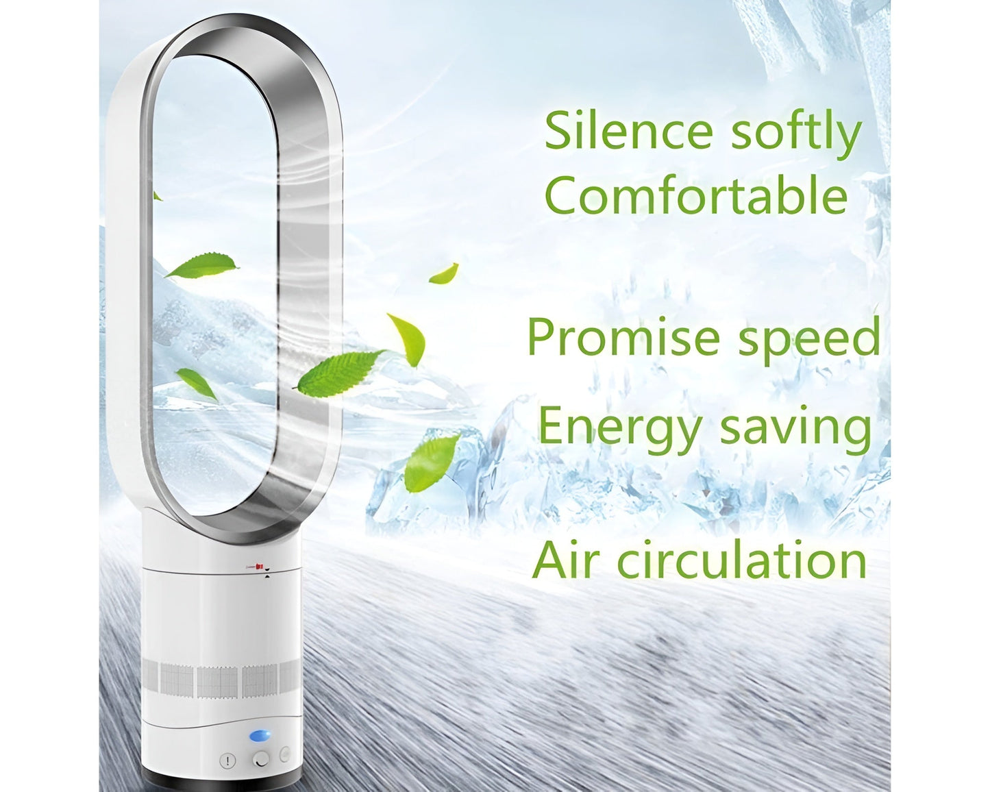 Tower Bladeless Fan 16inch silver