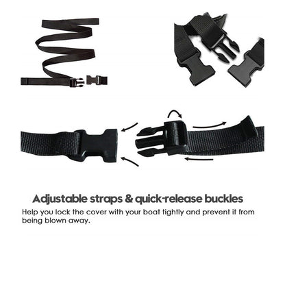 Boat Cover Heavy Duty – 210D Silver Trailerable Boat Cover for 16–18ft V-Hull