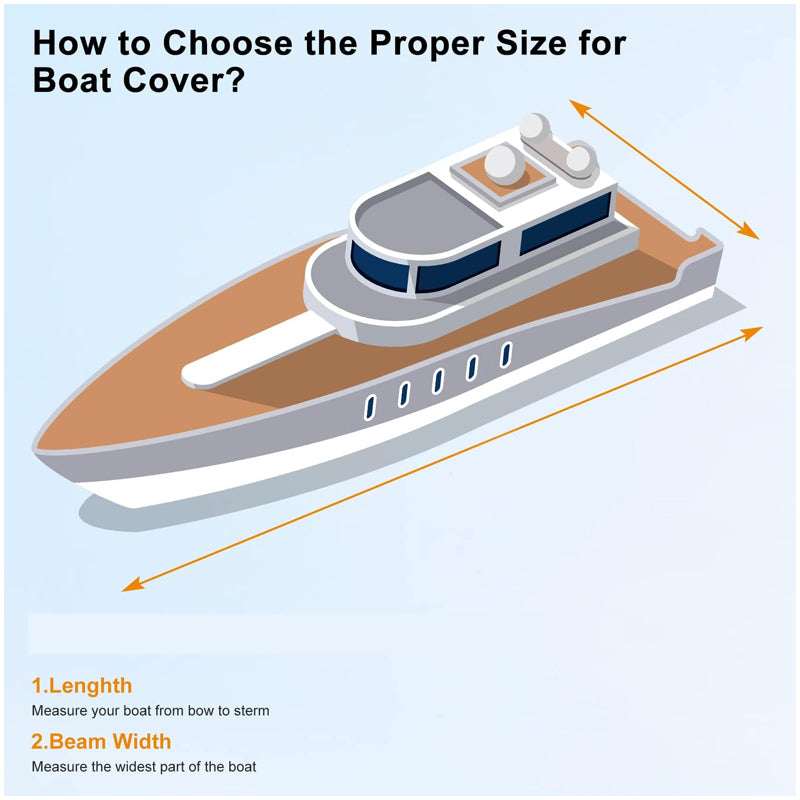 Boat Cover Heavy Duty – 210D Blue Trailerable Boat Cover for 17–19ft V-Hull