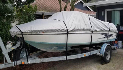 Boat Cover Heavy Duty – 600D Silver Trailerable Boat Cover for 20–22ft V-Hull