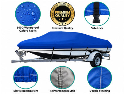 Boat Cover Heavy Duty 600D Waterproof UV Resistant 20 to 22FT