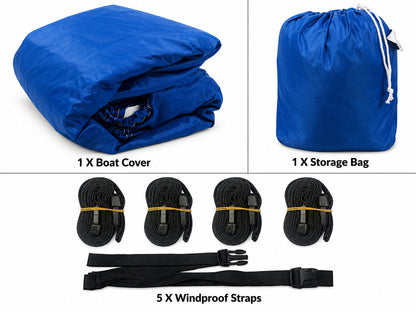 Boat Cover Heavy Duty 600D Waterproof UV Resistant 20 to 22FT