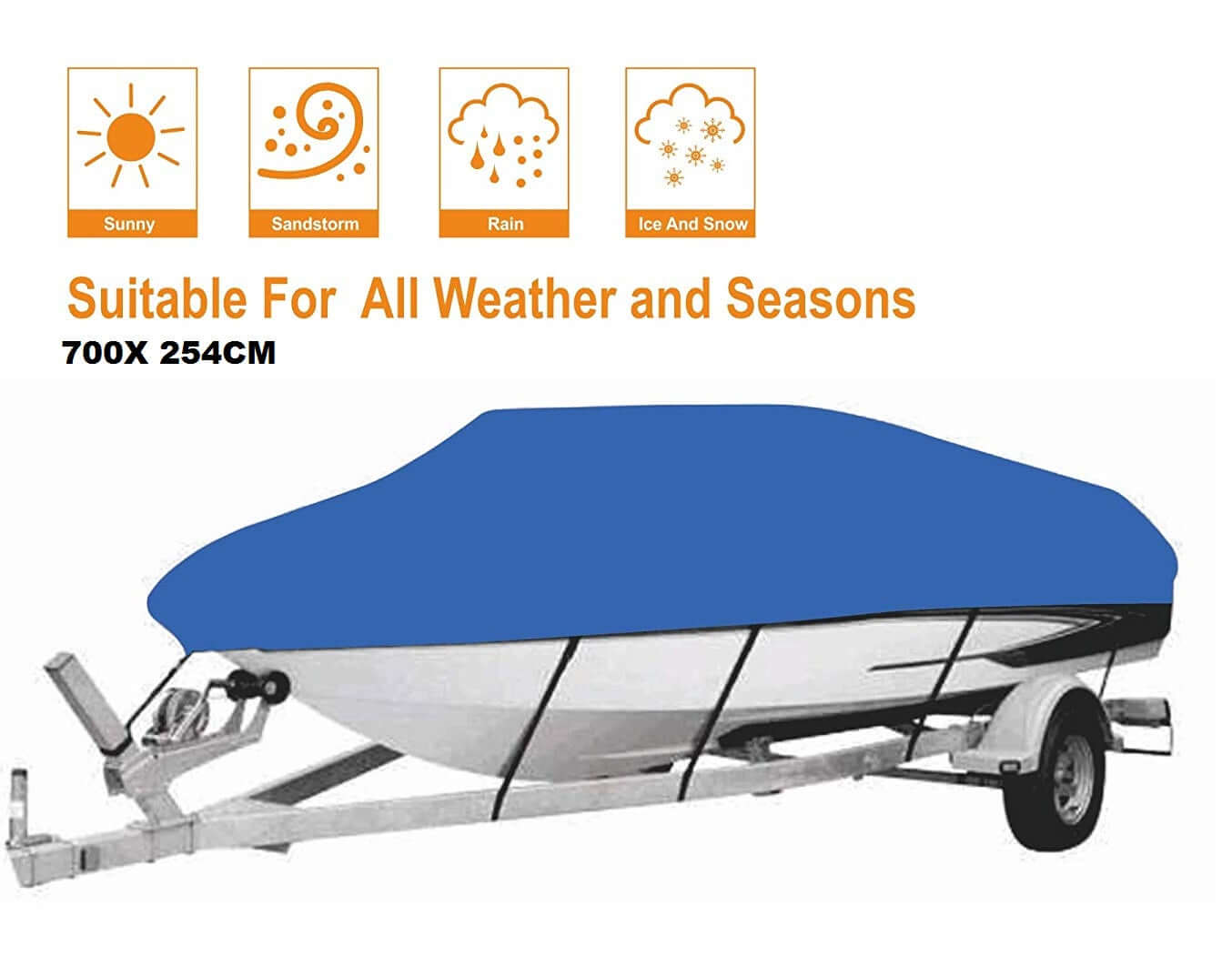 Boat Cover Heavy Duty 20ft to 22ft - The Shopsite