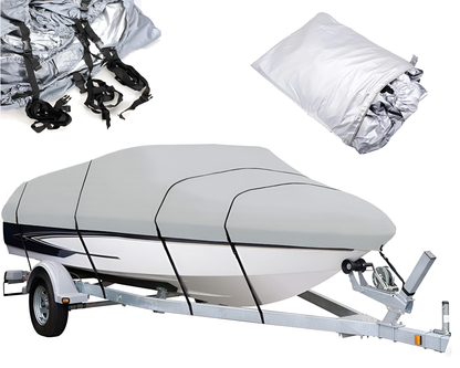 Boat Cover Trailerable Heavy Duty Boat Cover Silver 17Ft to 19FT