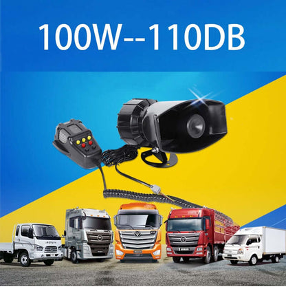 12V 60W Car Siren Ambulance Warning Alarm Loudspeaker W/Mic Sound - The Shopsite