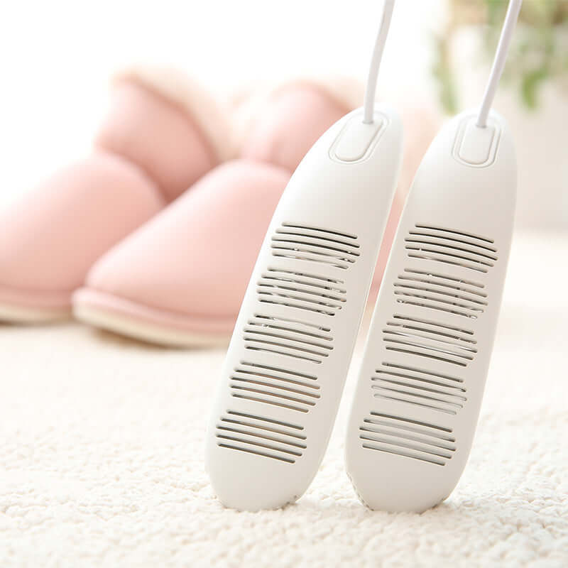 Compact shoe drying device