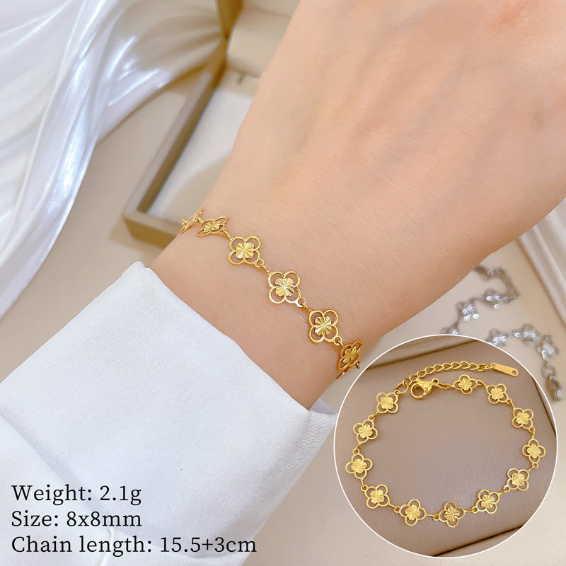 Golden Blossom Charm Bracelet
